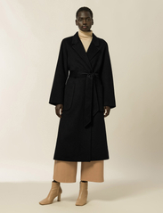 IVY OAK - Belted Double Face Coat - Žieminiai paltai - black - 2