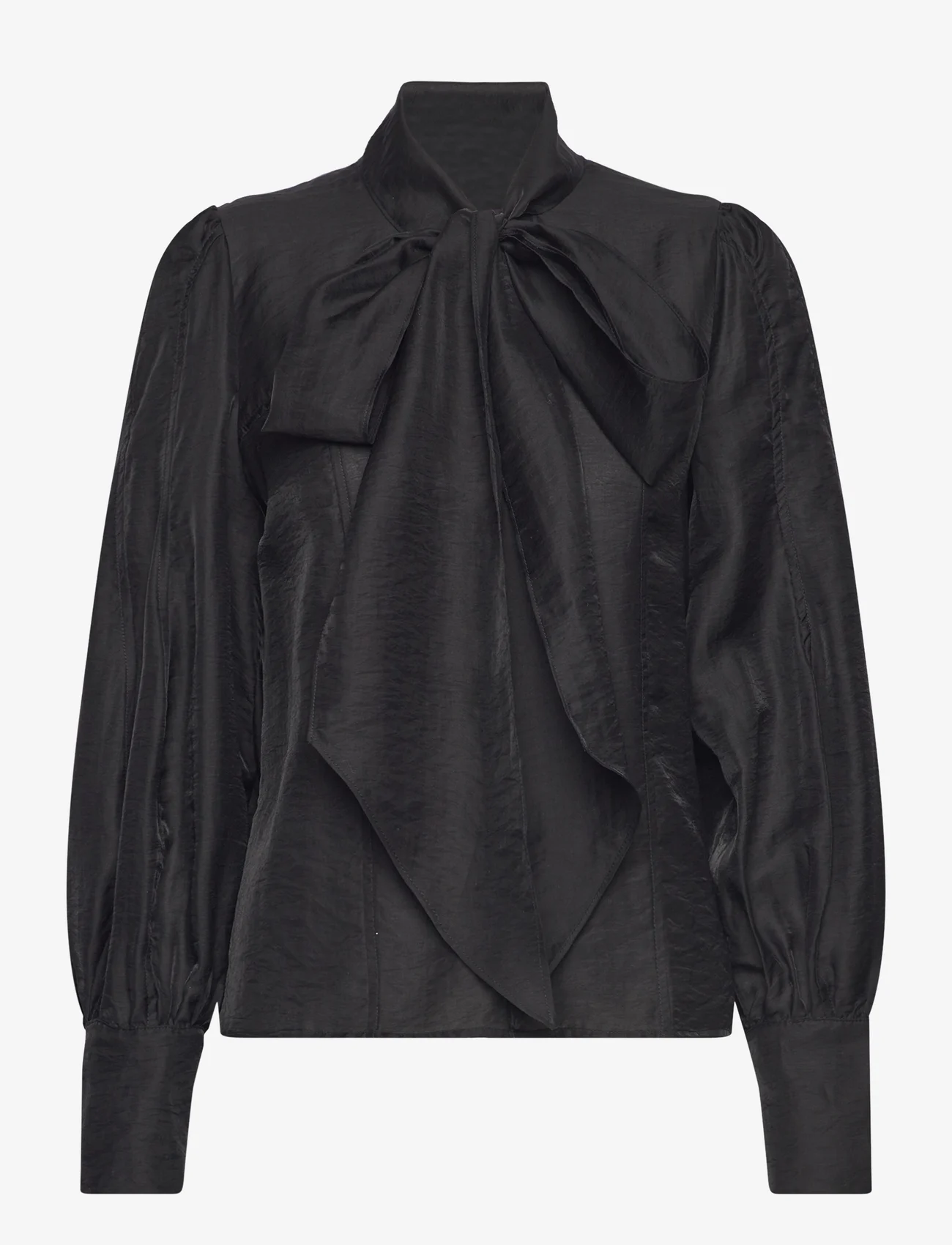 IVY OAK - BLOUSE WITH DETACHABLE BOW - blouses met lange mouwen - black - 0