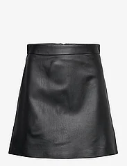 IVY OAK - Leather A-Line Mini Skirt - short skirts - black - 0