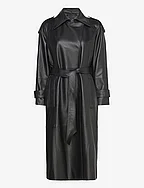 Leather Trench - BLACK