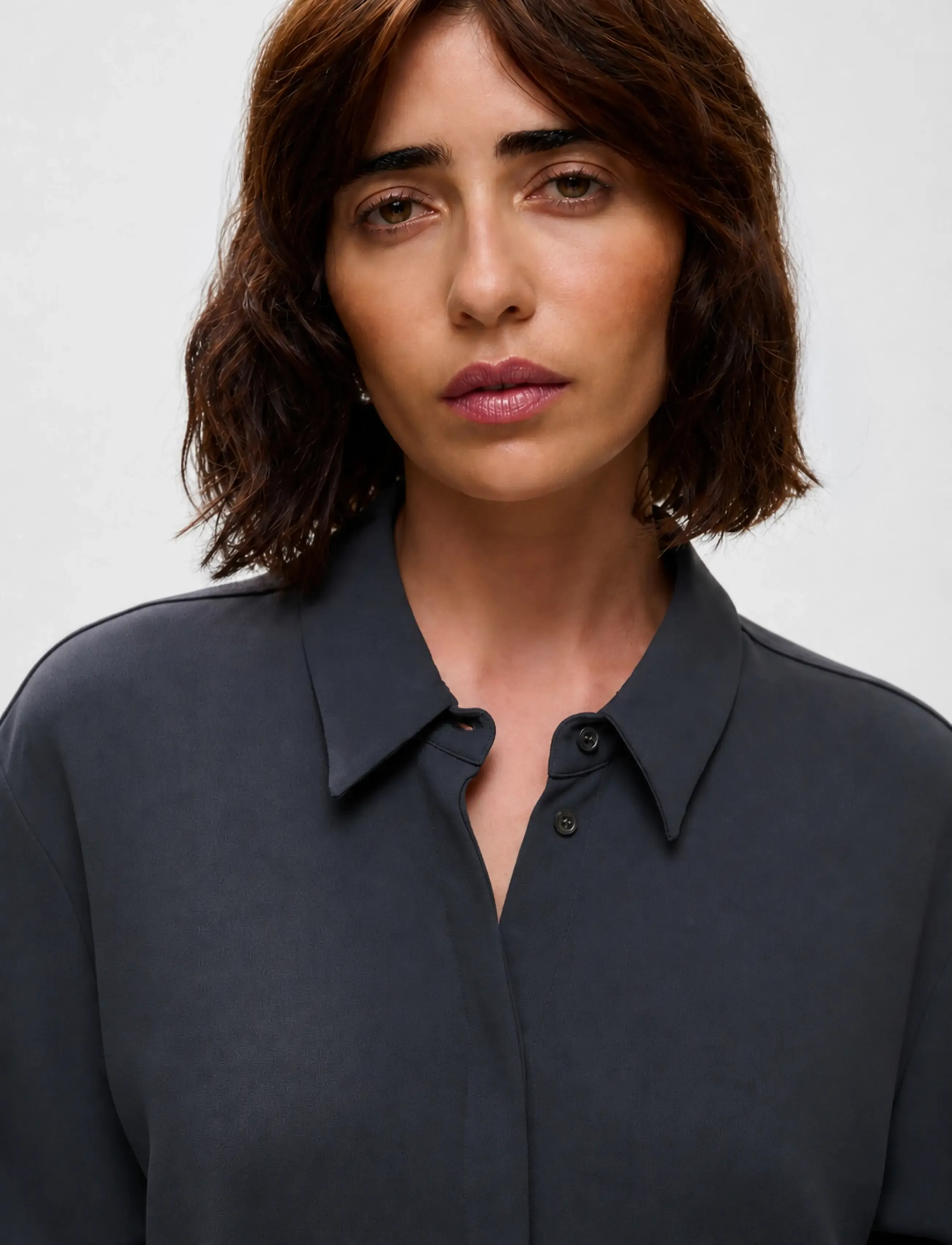 Ivy Oak - IOBrittany Shirt - langärmlige hemden - slate blue - 1