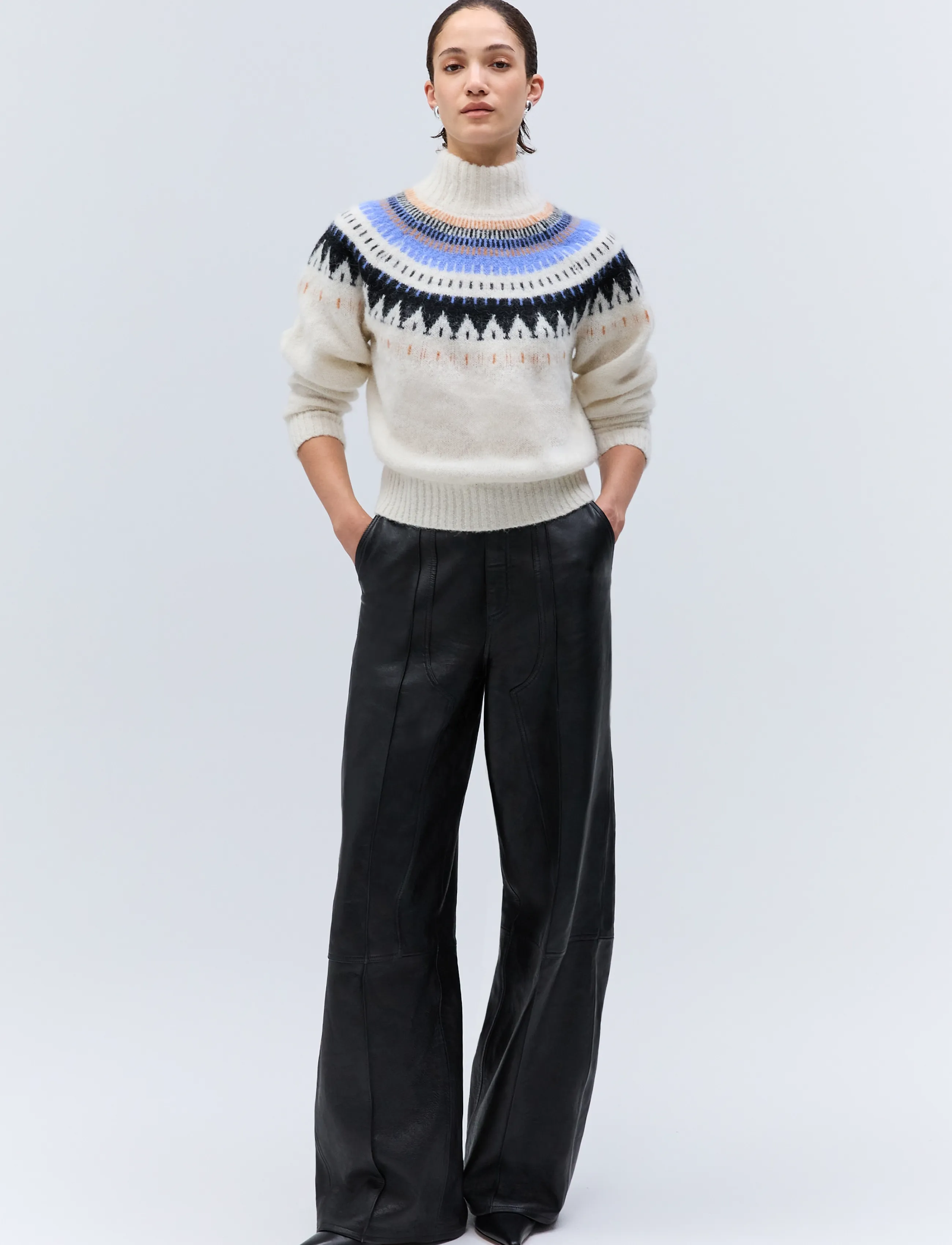 Ivy Oak - IOFidessa Pullover - striktrøjer - winter white - 2