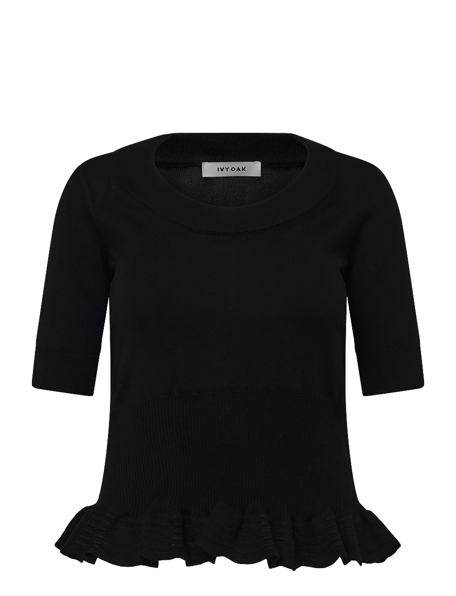 Ivy Oak - IOFrancie Top - t-shirts - black - 0