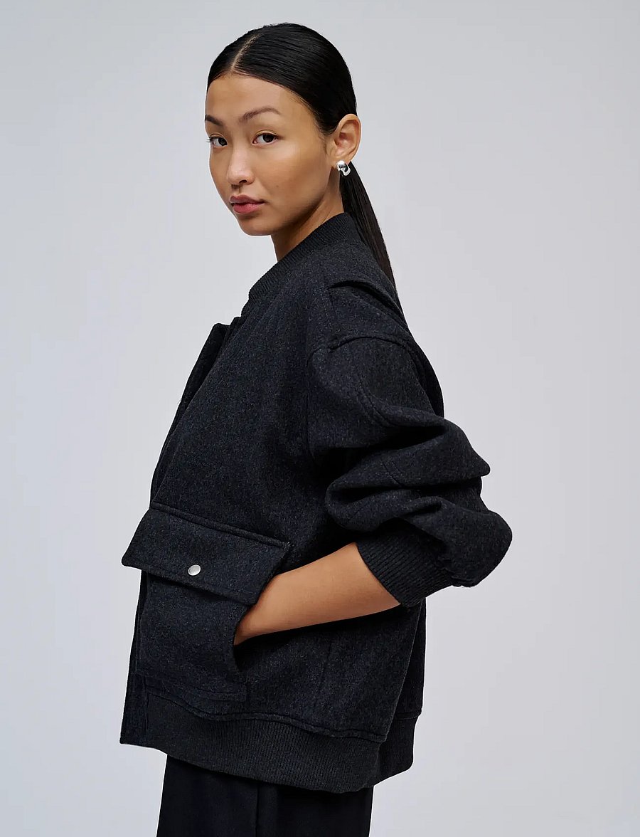 Ivy Oak - IOJaneMarie Jacket - bomberjackor - anthracite mÉlange - 1