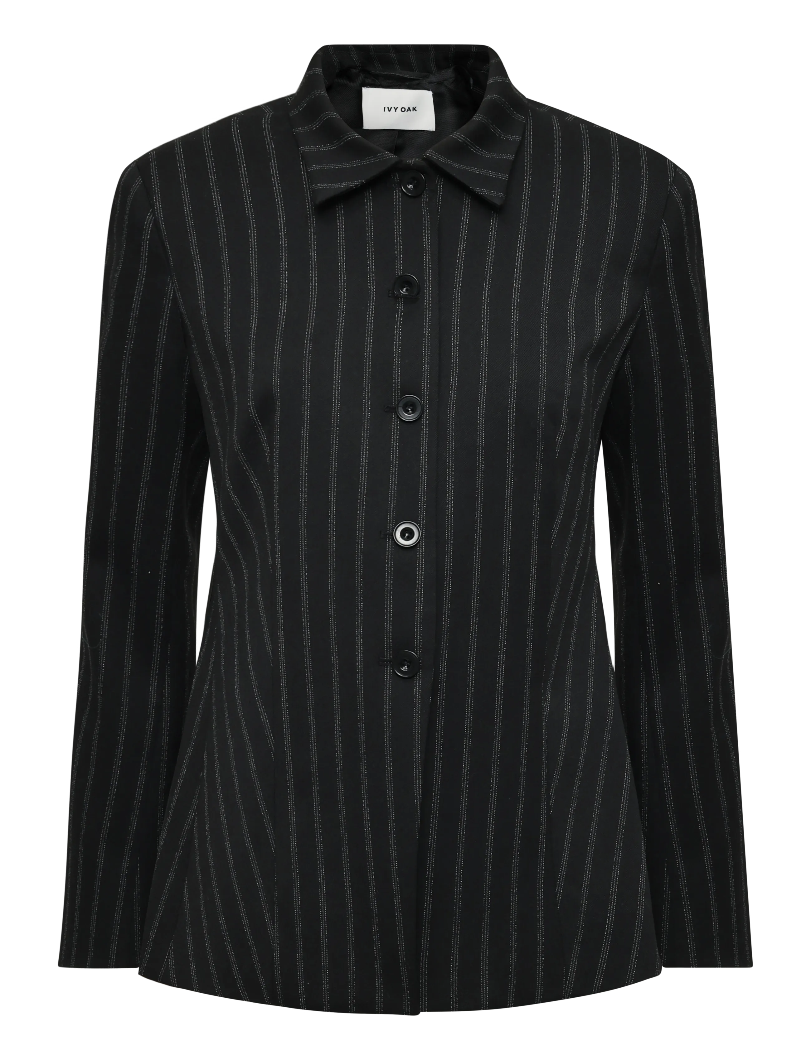 Ivy Oak IOJuju Blazer - Enkeltradede blazere - BLACK & WHITE TRIPLE PIN STRIP / black