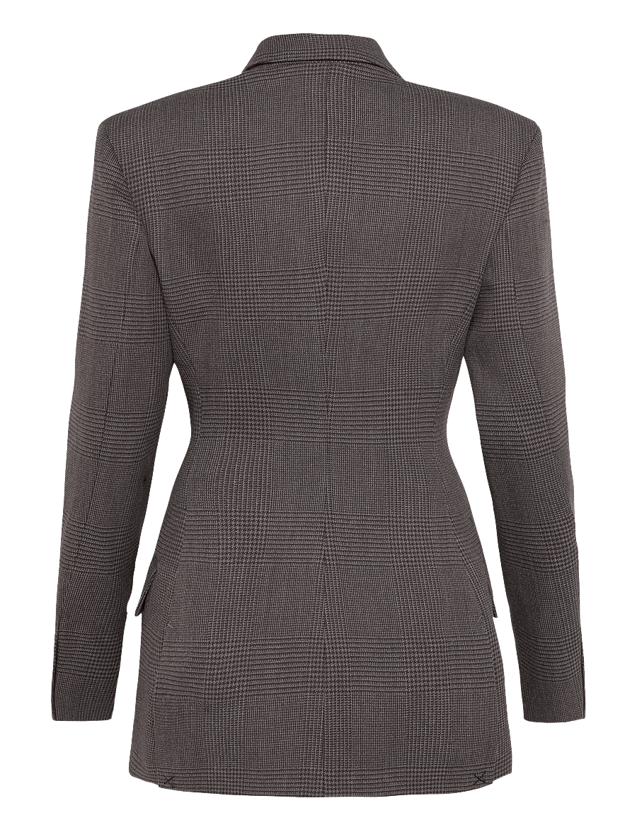Ivy Oak - IOJunia Blazer - dobbeltradede blazere - cocoa houndstooth check - 2