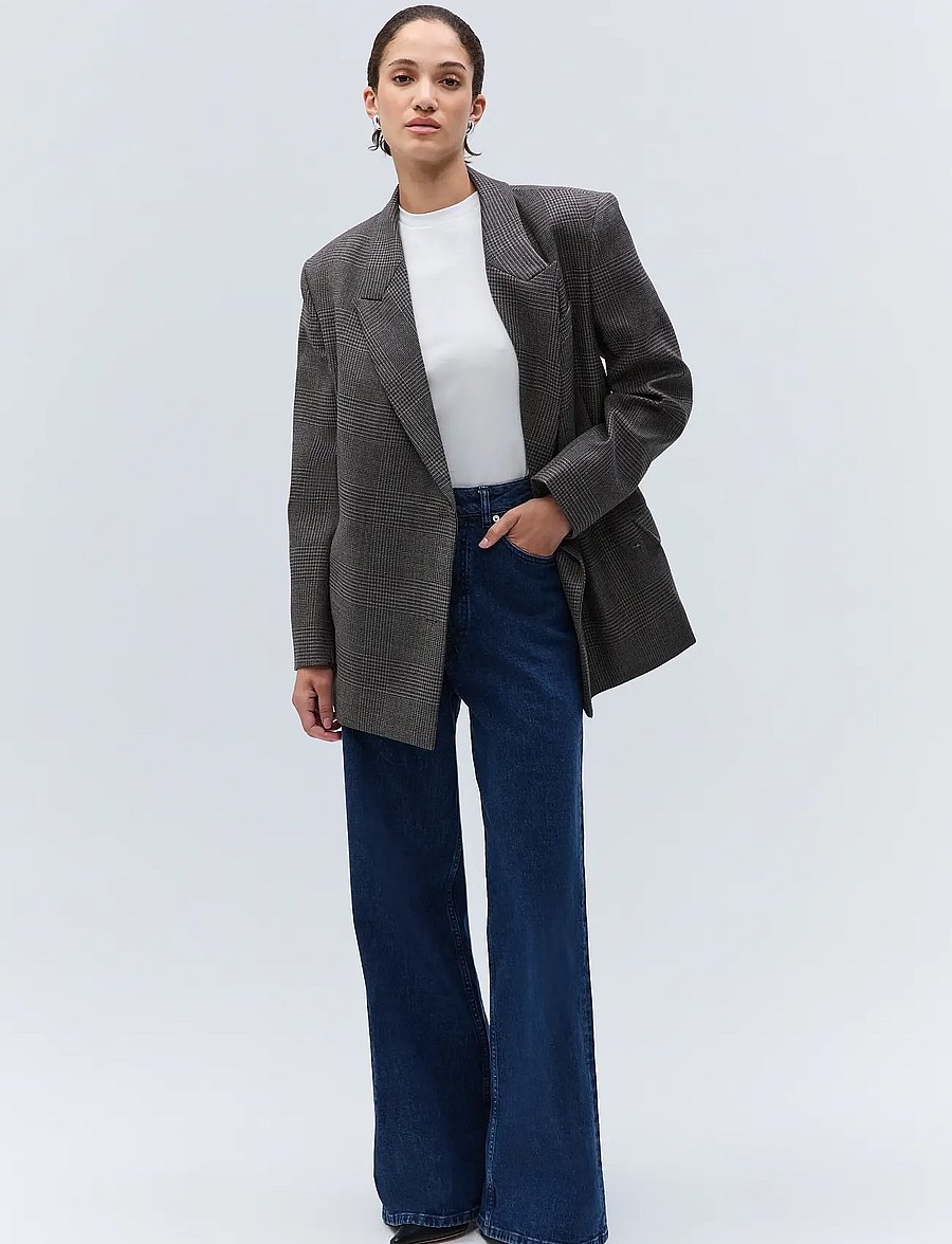 Ivy Oak - IOJunia Blazer - dobbeltradede blazere - cocoa houndstooth check - 3
