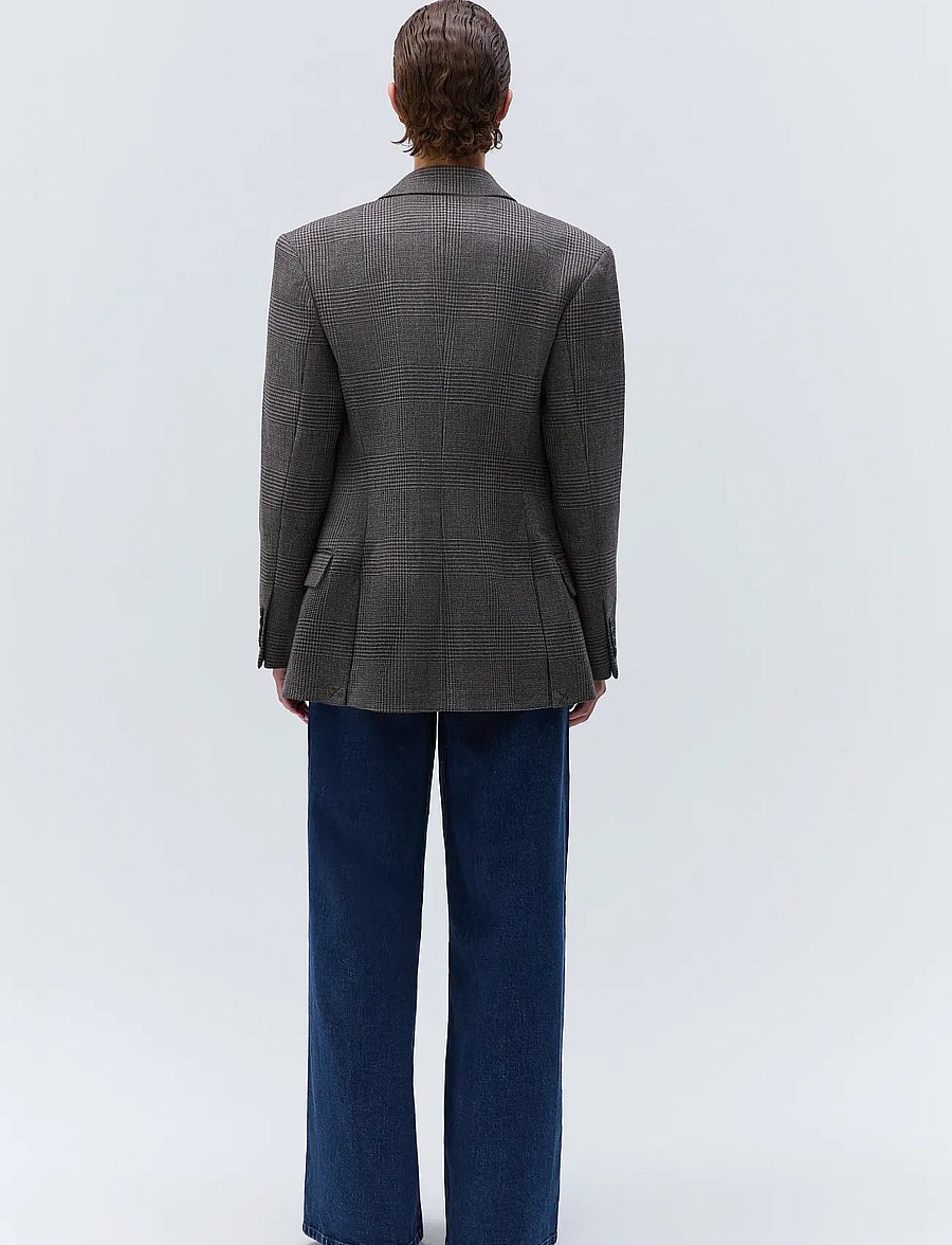Ivy Oak - IOJunia Blazer - dobbeltradede blazere - cocoa houndstooth check - 4