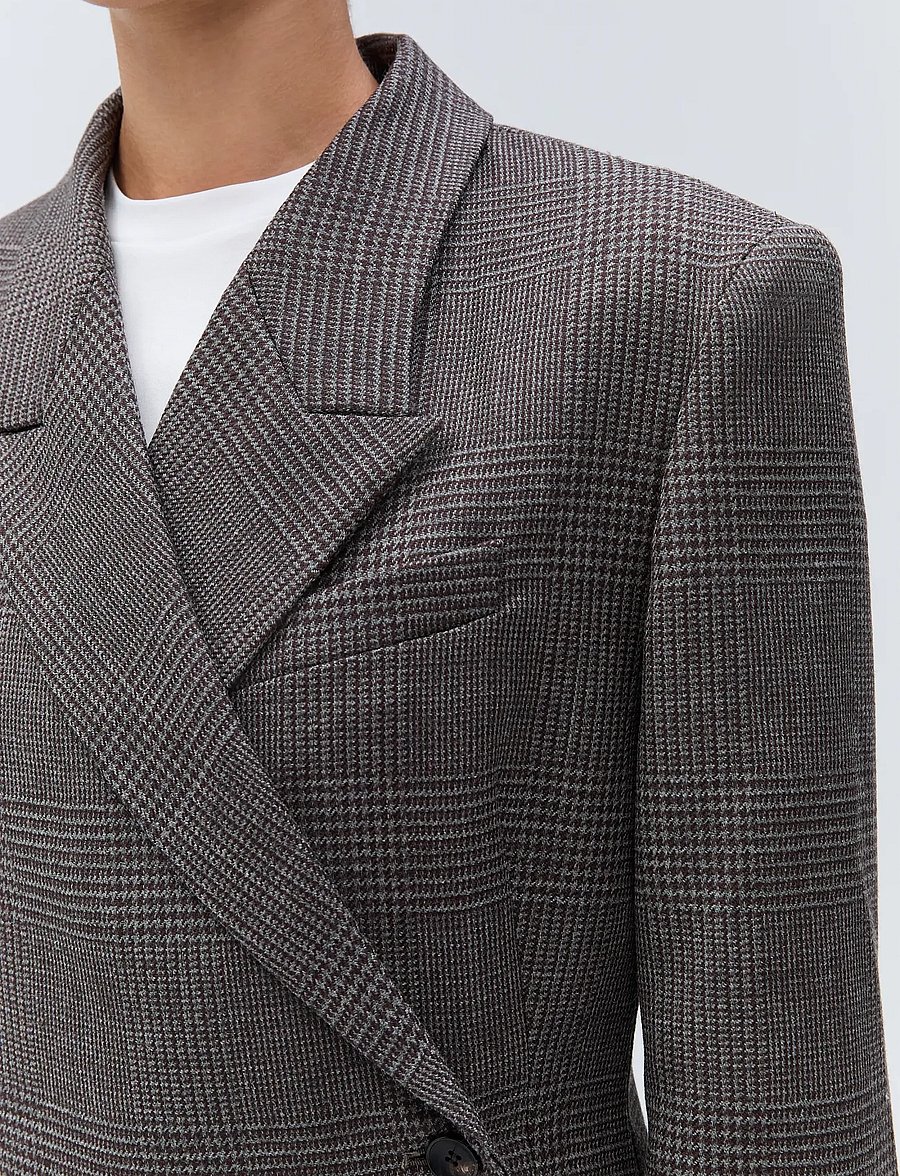 Ivy Oak - IOJunia Blazer - dobbeltradede blazere - cocoa houndstooth check - 5