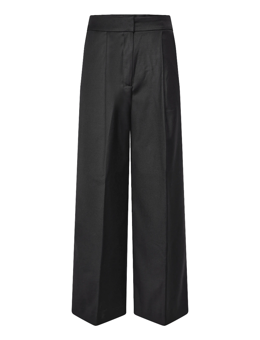 Ivy Oak - IOPriscilla Sue Pants - buxur með víðum skálmum - black - 0
