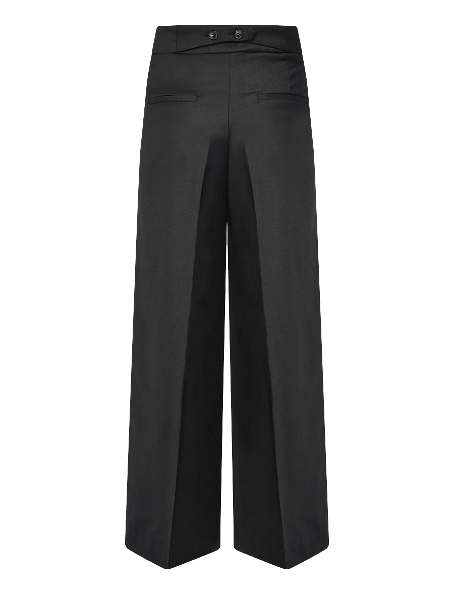 Ivy Oak - IOPriscilla Sue Pants - buxur með víðum skálmum - black - 1
