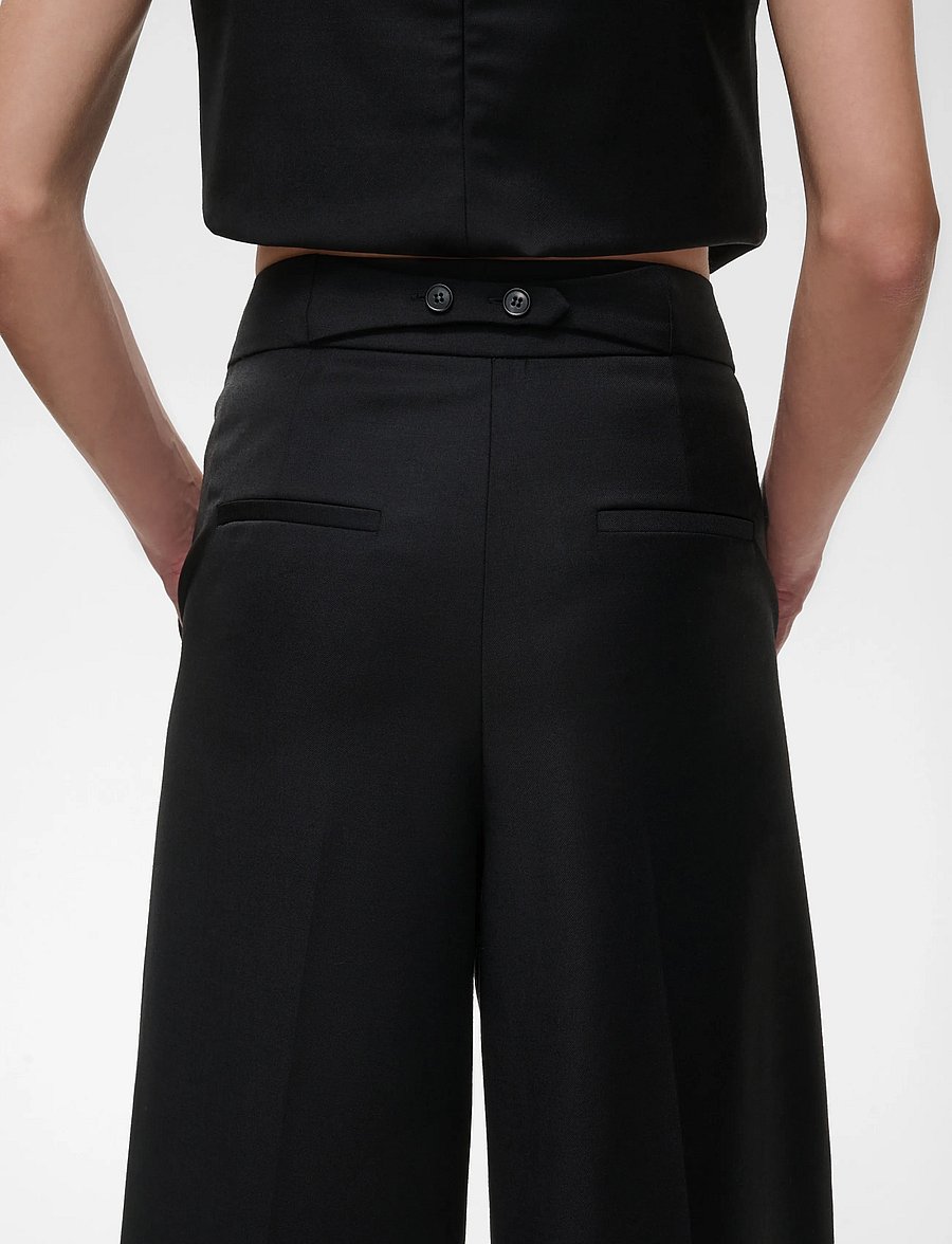 Ivy Oak - IOPriscilla Sue Pants - hosen mit weitem bein - black - 1