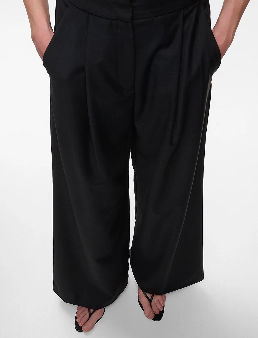 Ivy Oak - IOPriscilla Sue Pants - hosen mit weitem bein - black - 4