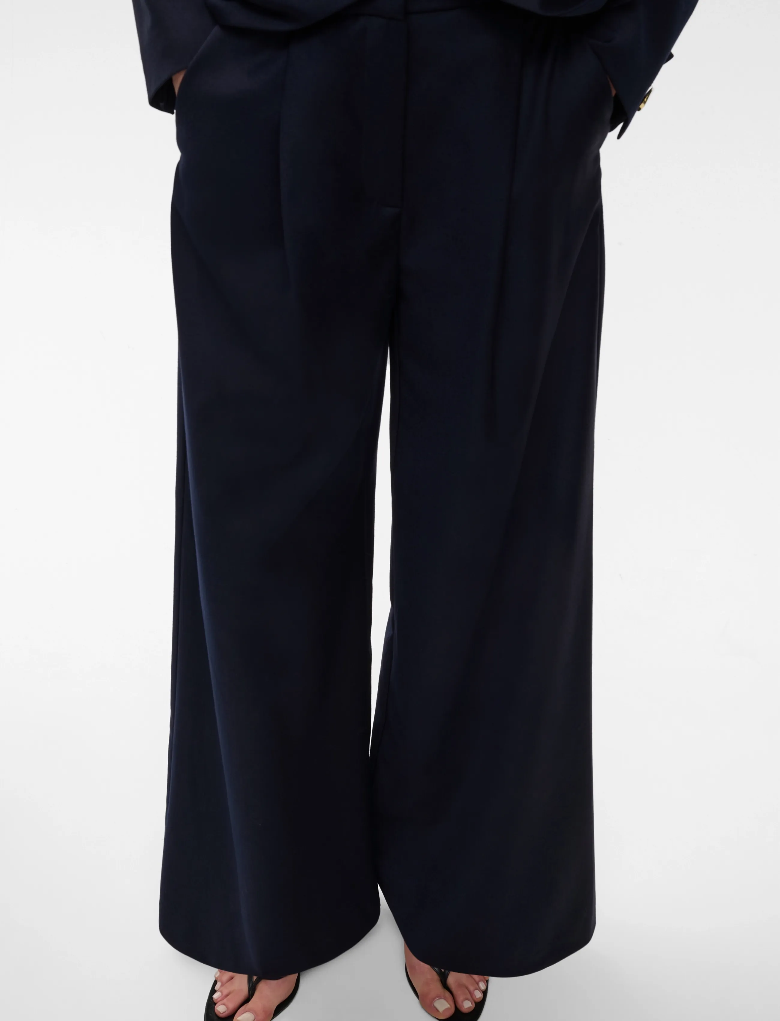 Ivy Oak - IOPriscilla Sue Pants - hosen mit weitem bein - dark navy - 1