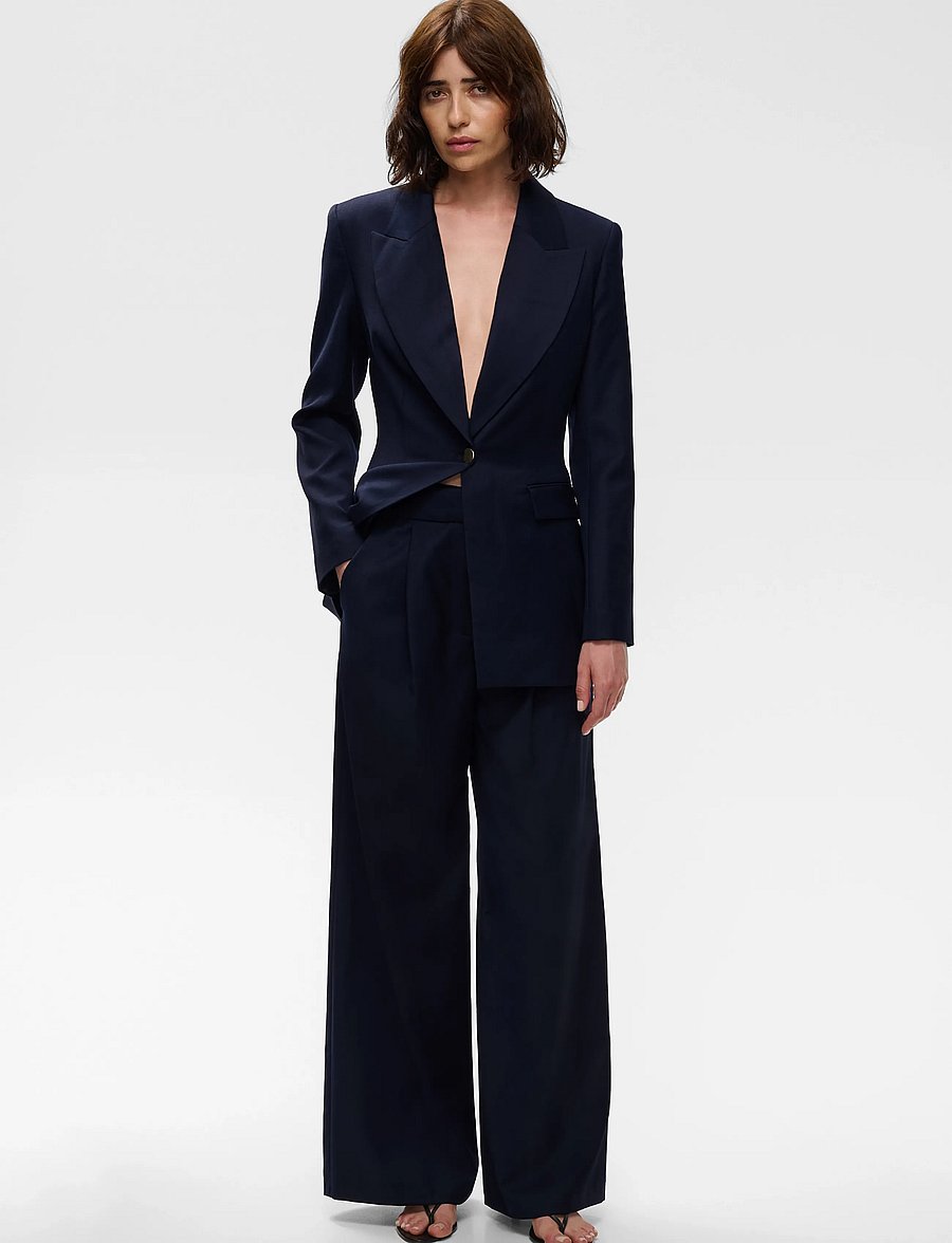 Ivy Oak - IOPriscilla Sue Pants - hosen mit weitem bein - dark navy - 2