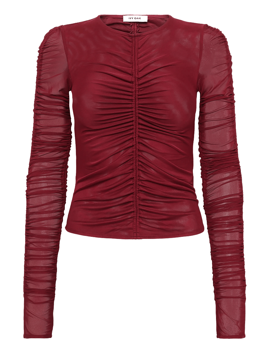 Ivy Oak - IOFatou Top - langærmede bluser - amarena red - 0