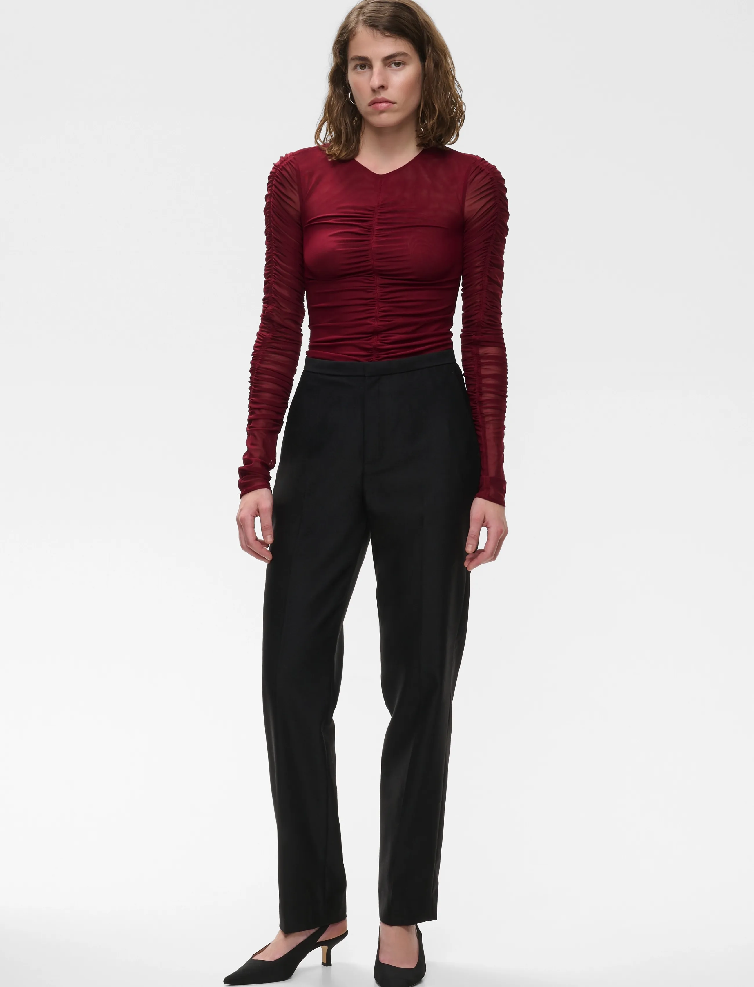 Ivy Oak - IOFatou Top - langærmede bluser - amarena red - 4