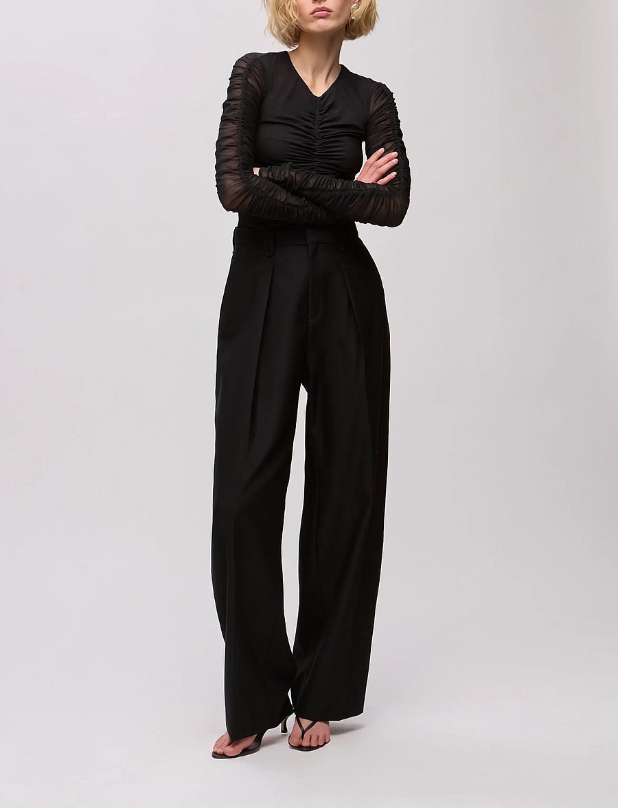 Ivy Oak - IOFatou Top - langärmelige blusen - black - 2