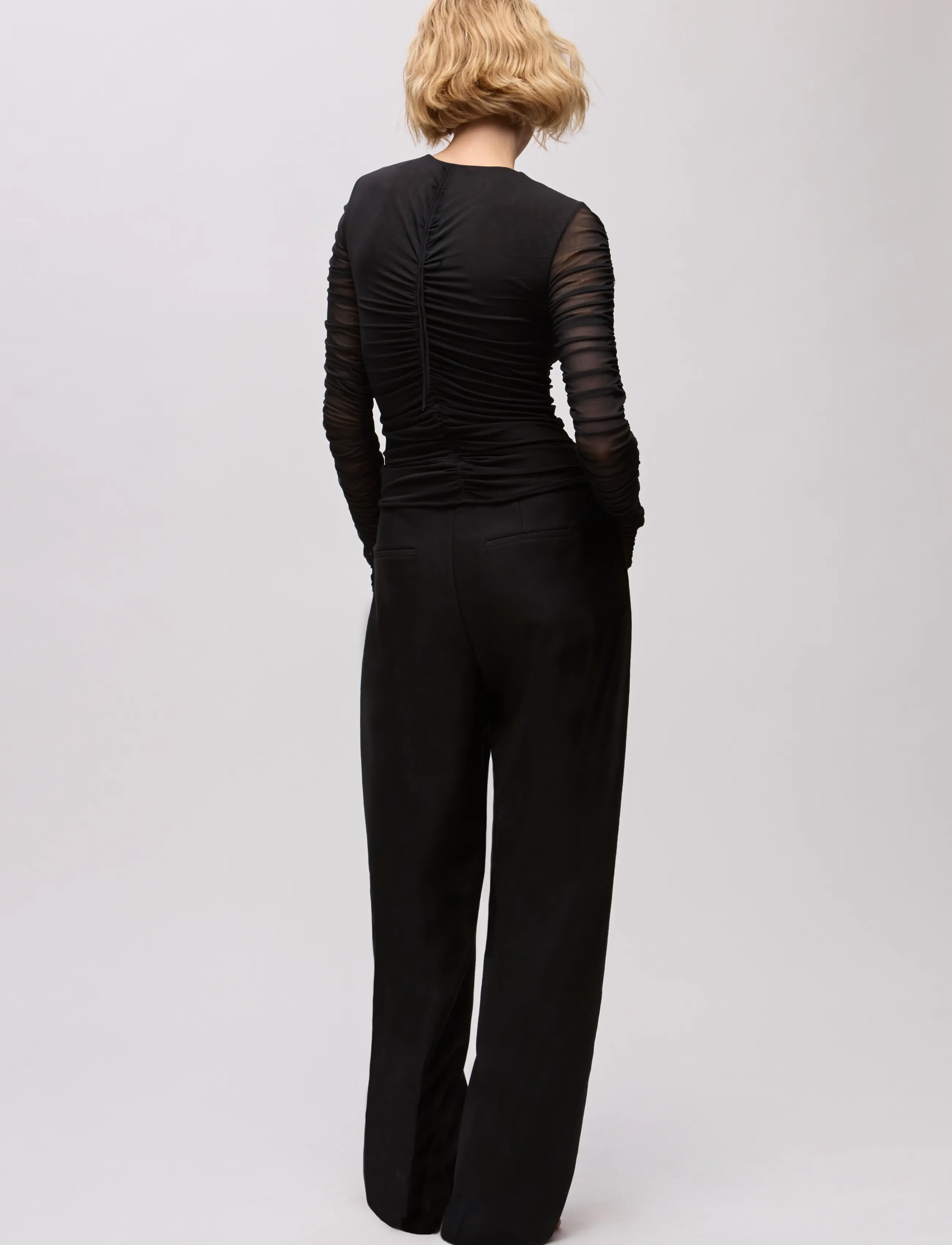 Ivy Oak - IOFatou Top - langärmelige blusen - black - 3
