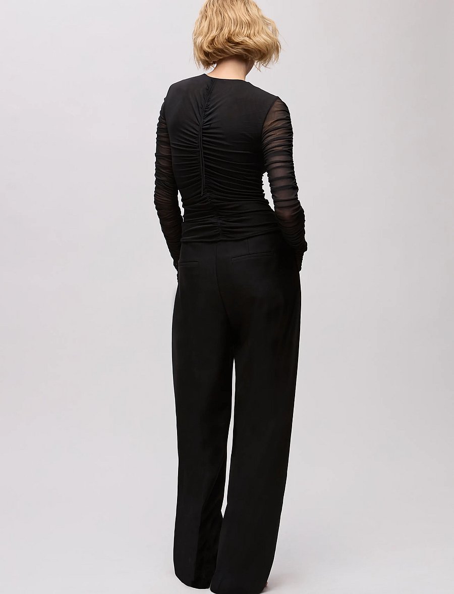 Ivy Oak - IOFatou Top - langärmelige blusen - black - 3