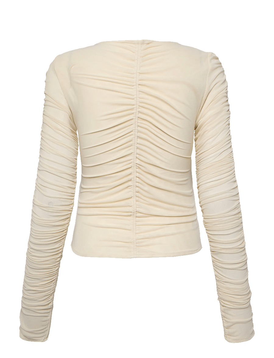 Ivy Oak - IOFatou Top - långärmade blusar - pearl - 1