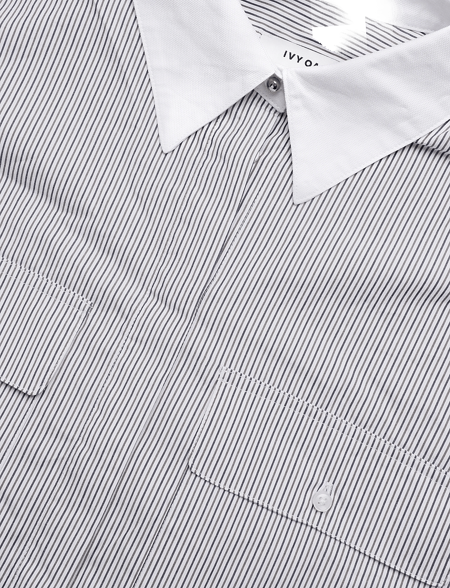 Ivy Oak - IOMyrtleRose Top - long-sleeved shirts - blue stripes - 5