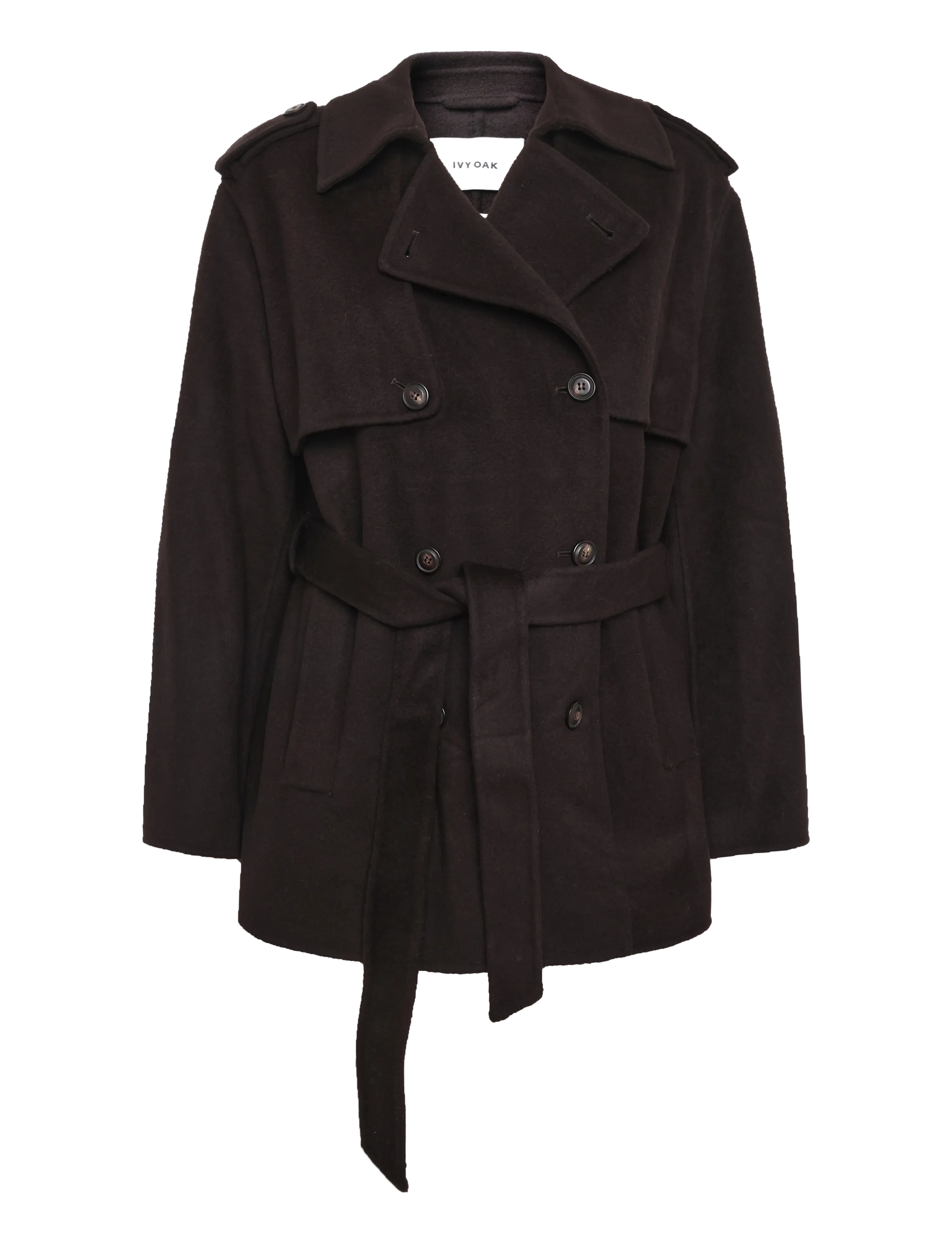 Ivy Oak IOJuneMarie Coat - Trenchcoats - DARK BROWN / brown