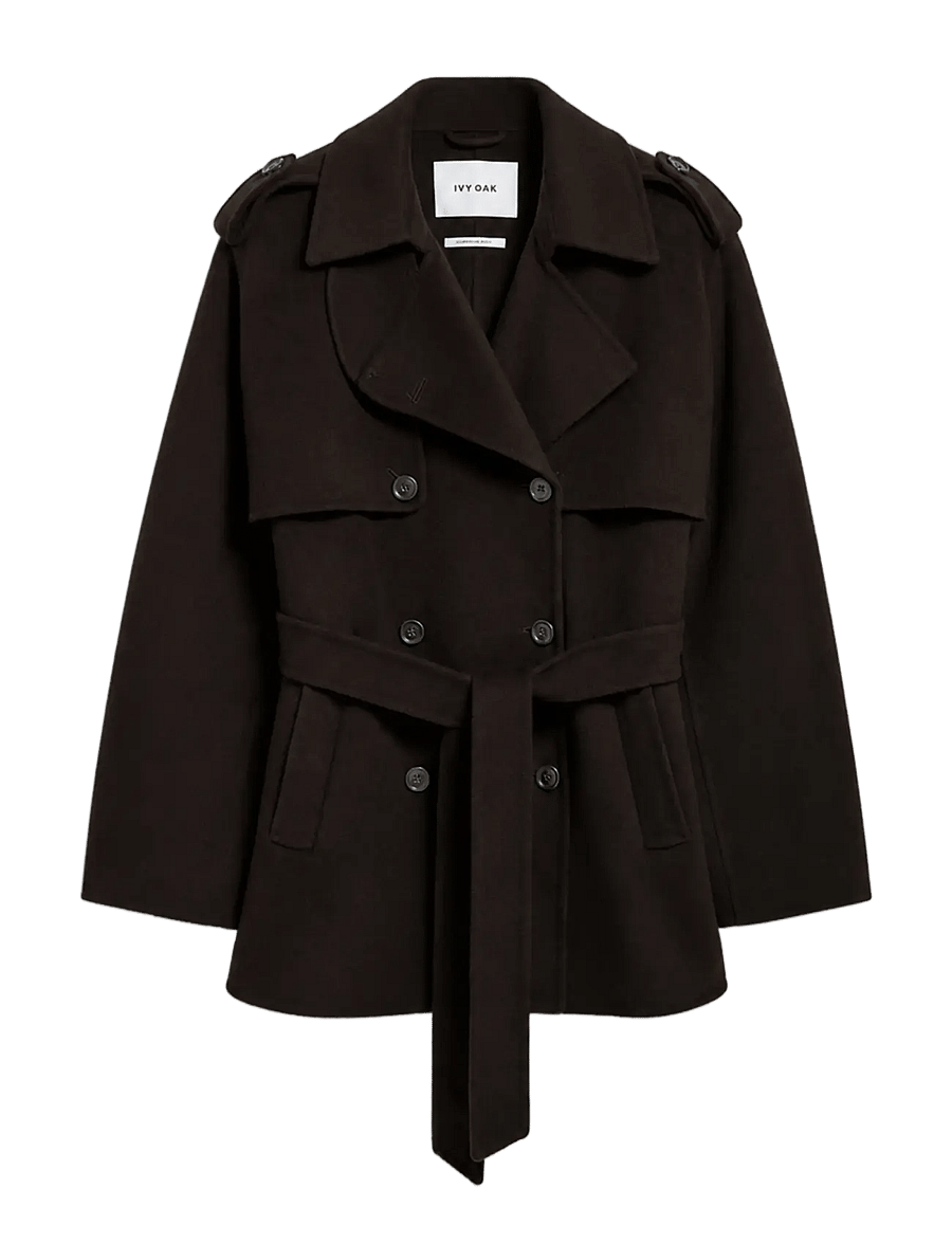Ivy Oak - IOJuneMarie Coat - trenchcoats - dark brown - 0