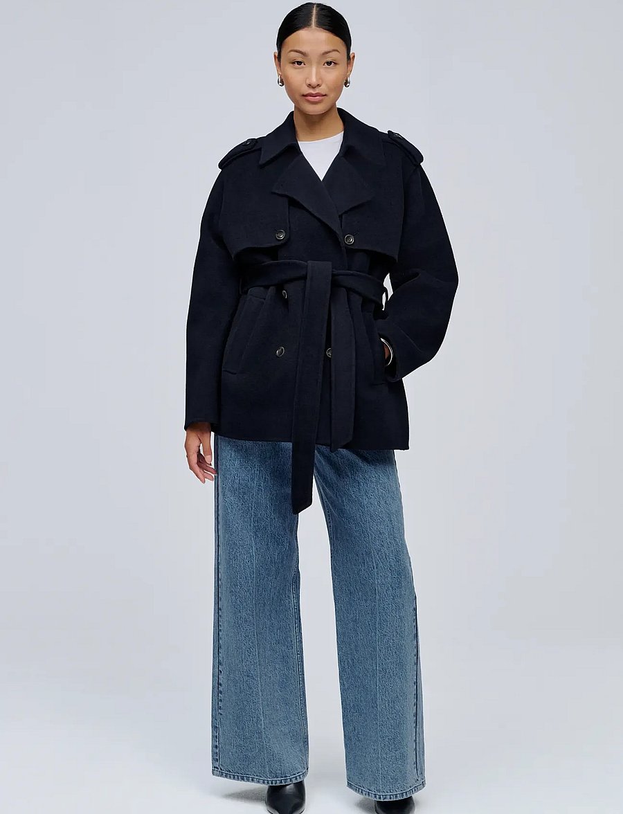 Ivy Oak - IOJuneMarie Coat - trenchcoats - dark navy - 0