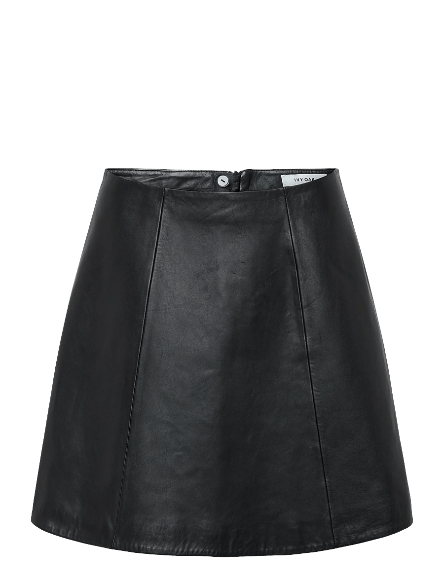 Ivy Oak - IOLale Leather Skirt - lædernederdele - black - 0