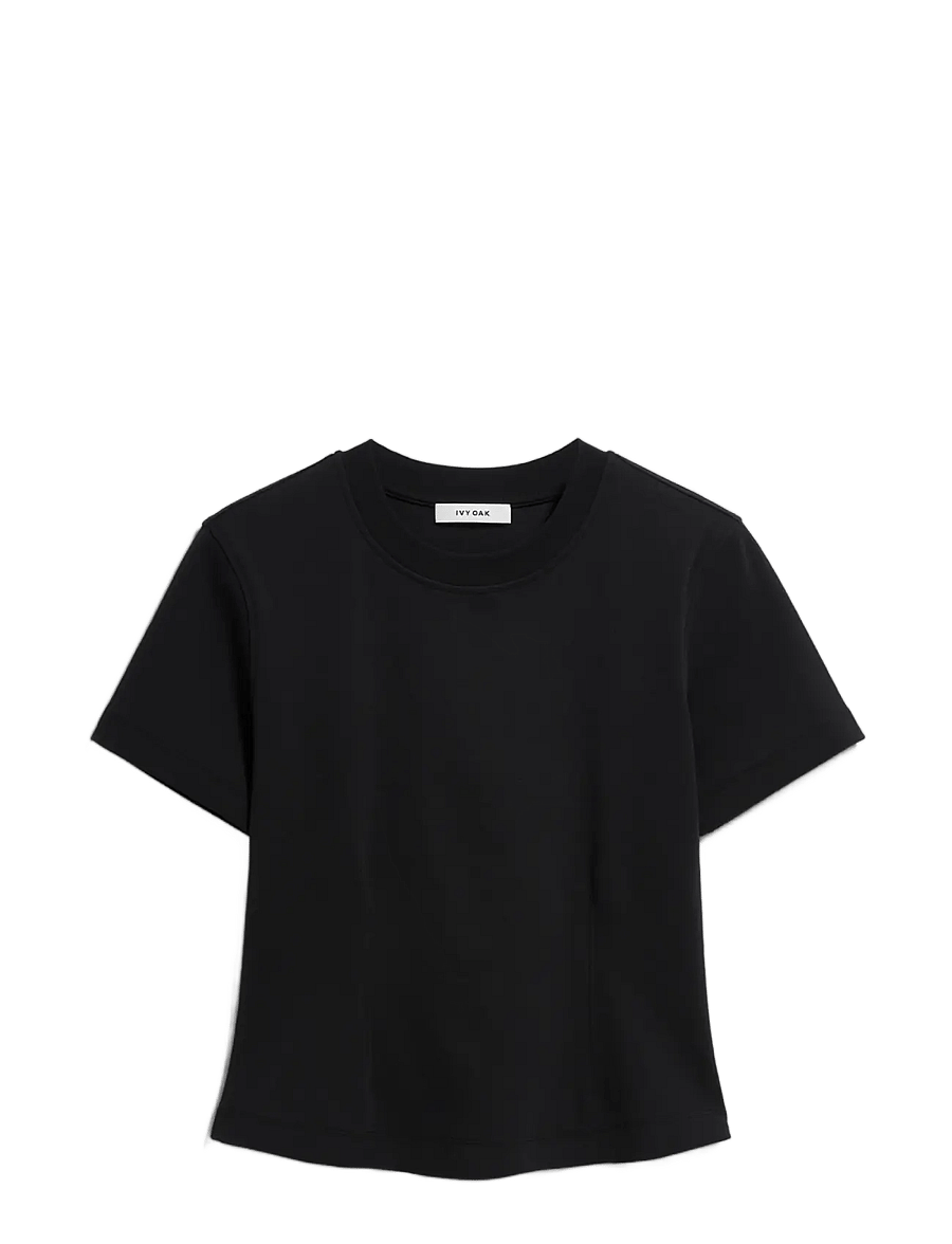 Ivy Oak - IOFeather Tshirt - t-shirts - black - 0