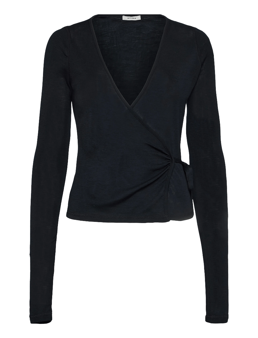 Ivy Oak - IOFine Top - langärmlige tops - black - 0