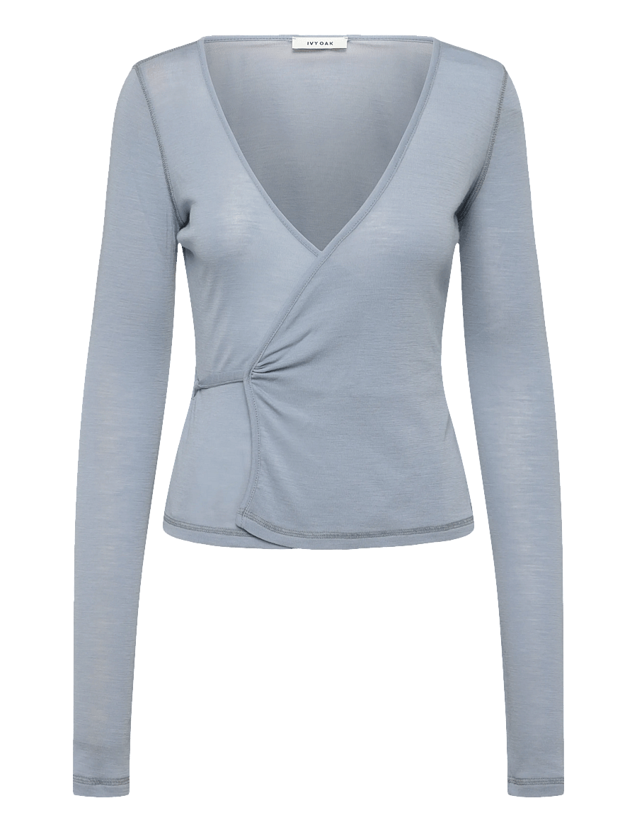 Ivy Oak - IOFine Top - långärmade toppar - dove blue - 0