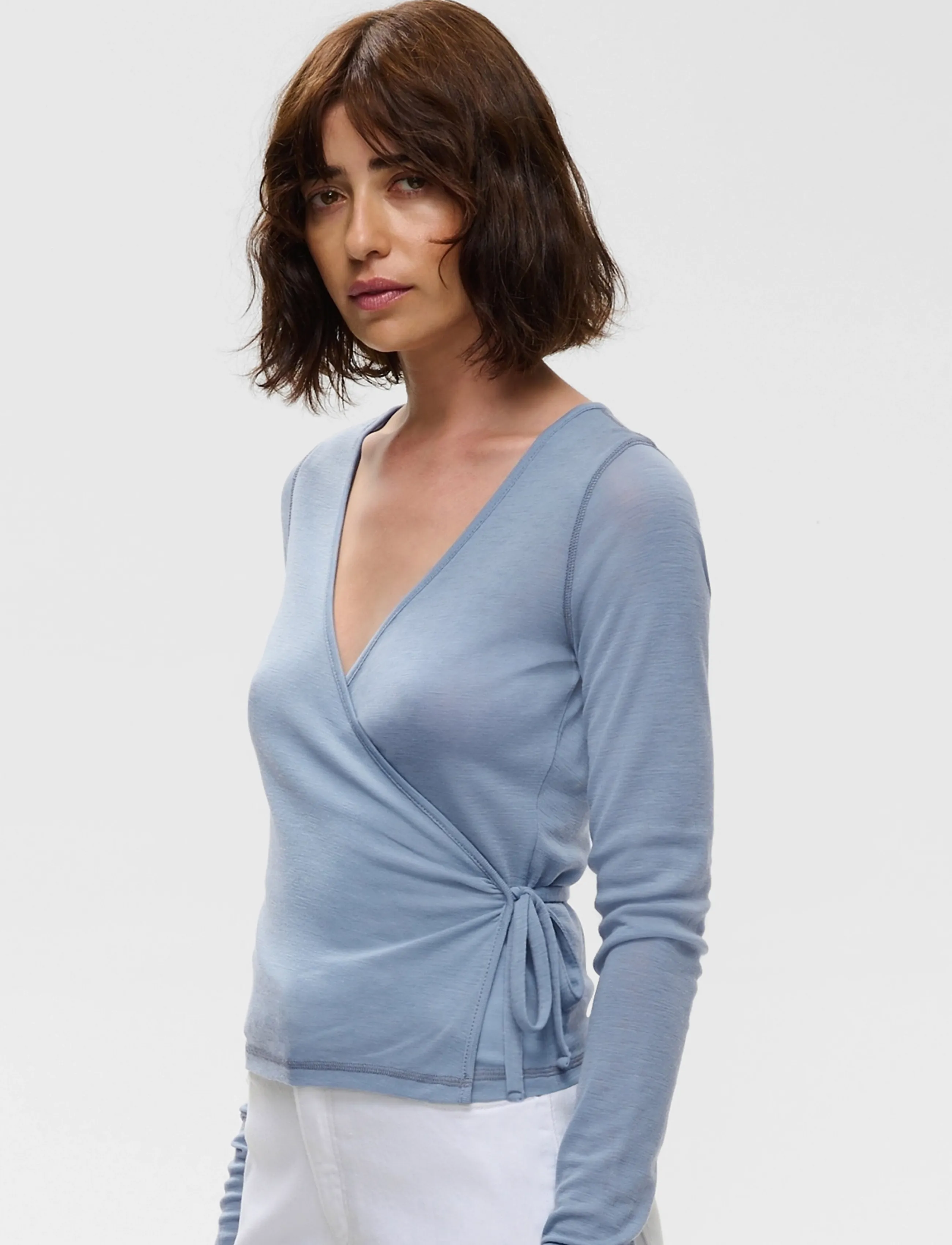 Ivy Oak - IOFine Top - langärmlige tops - dove blue - 1