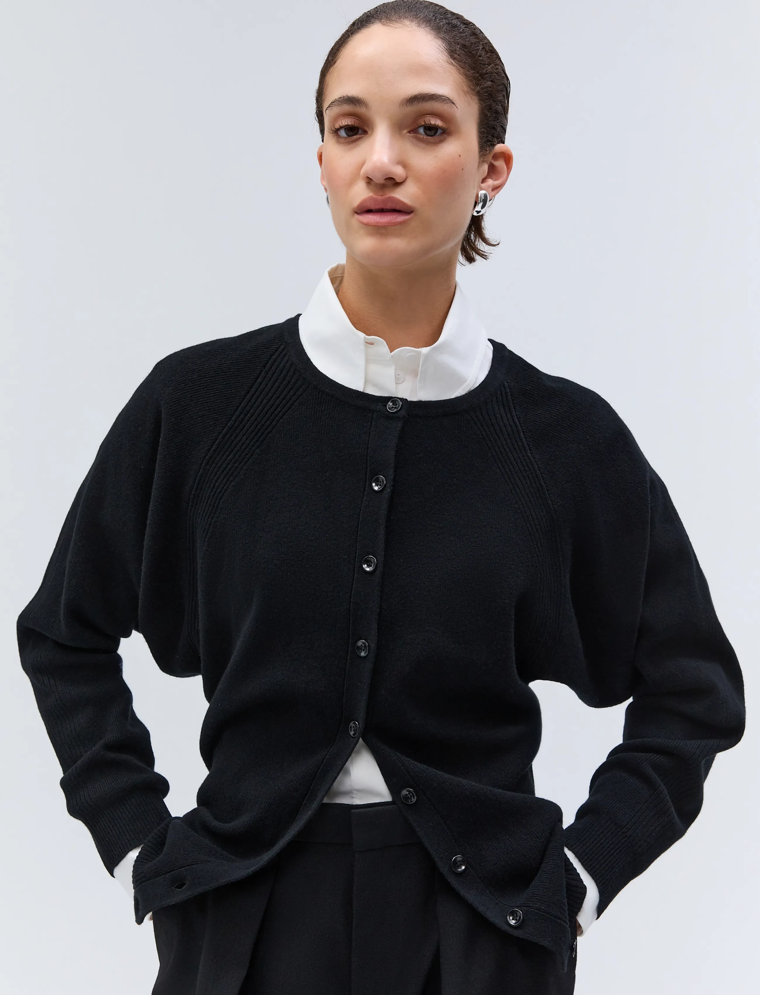 Ivy Oak - IOFjola Blouse - strickjacken - black - 1