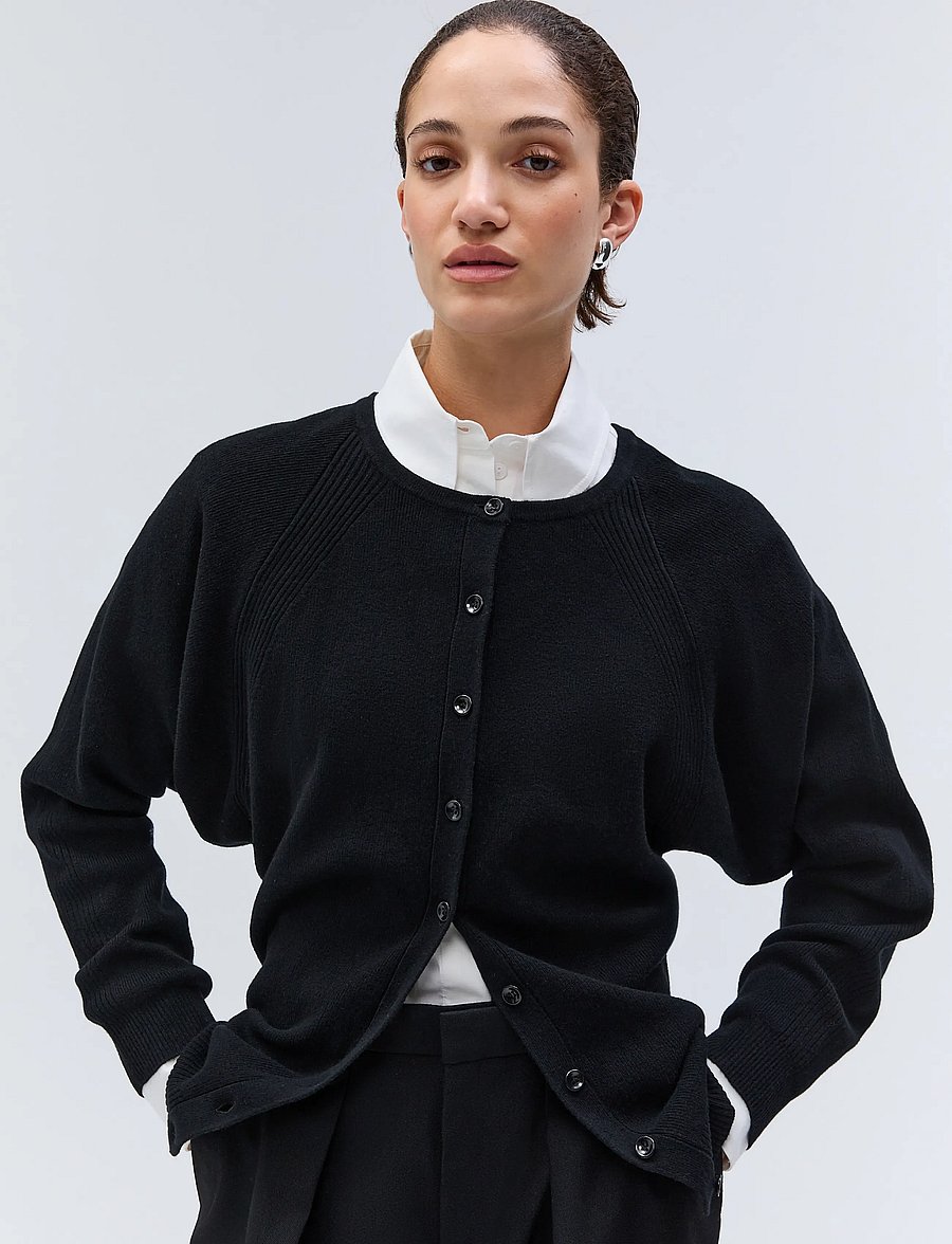 Ivy Oak - IOFjola Blouse - strickjacken - black - 1