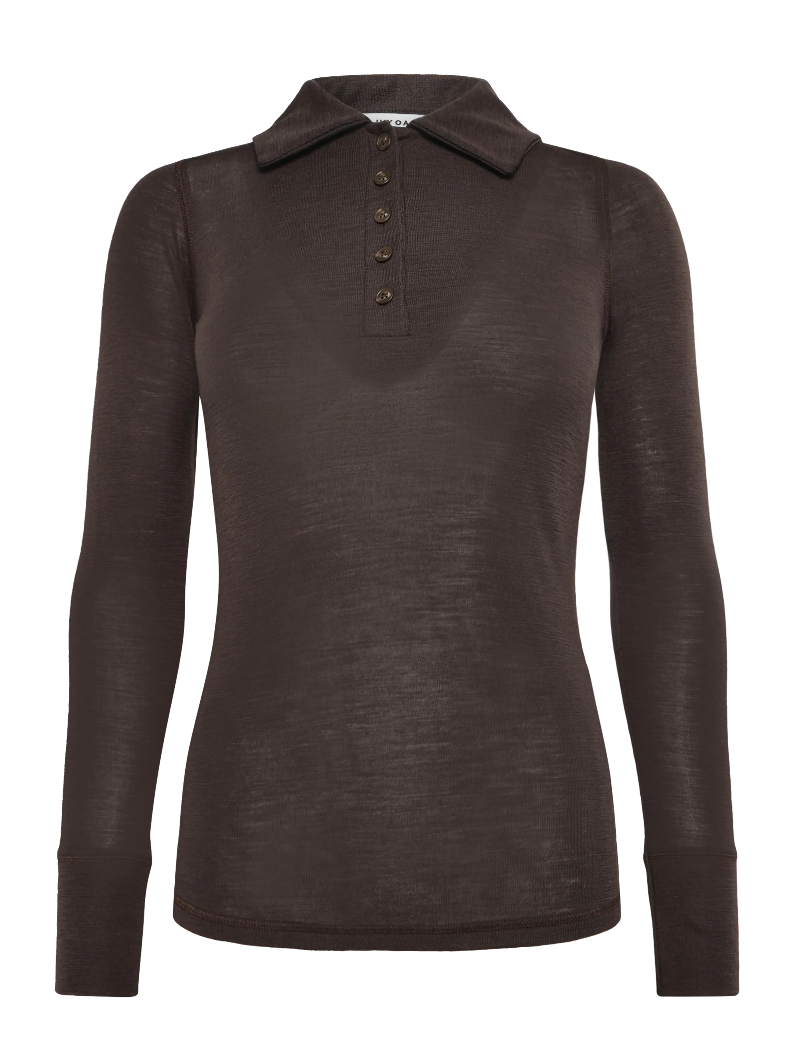 Ivy Oak IOFrancesca Blouse - Poloshirts - DARK BROWN / brown