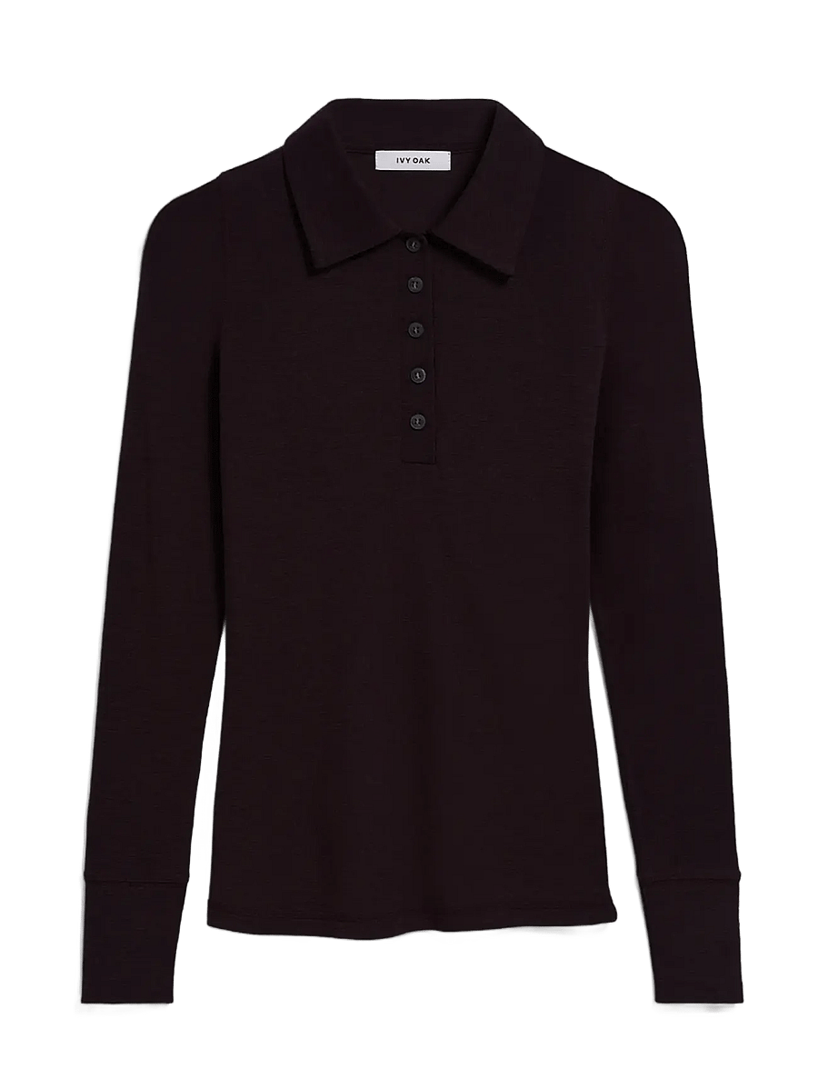 Ivy Oak - IOFrancesca Blouse - poloshirts - dark brown - 0