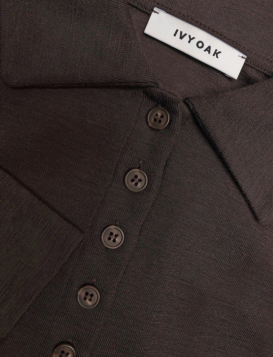 Ivy Oak - IOFrancesca Blouse - pikéer - dark brown - 5