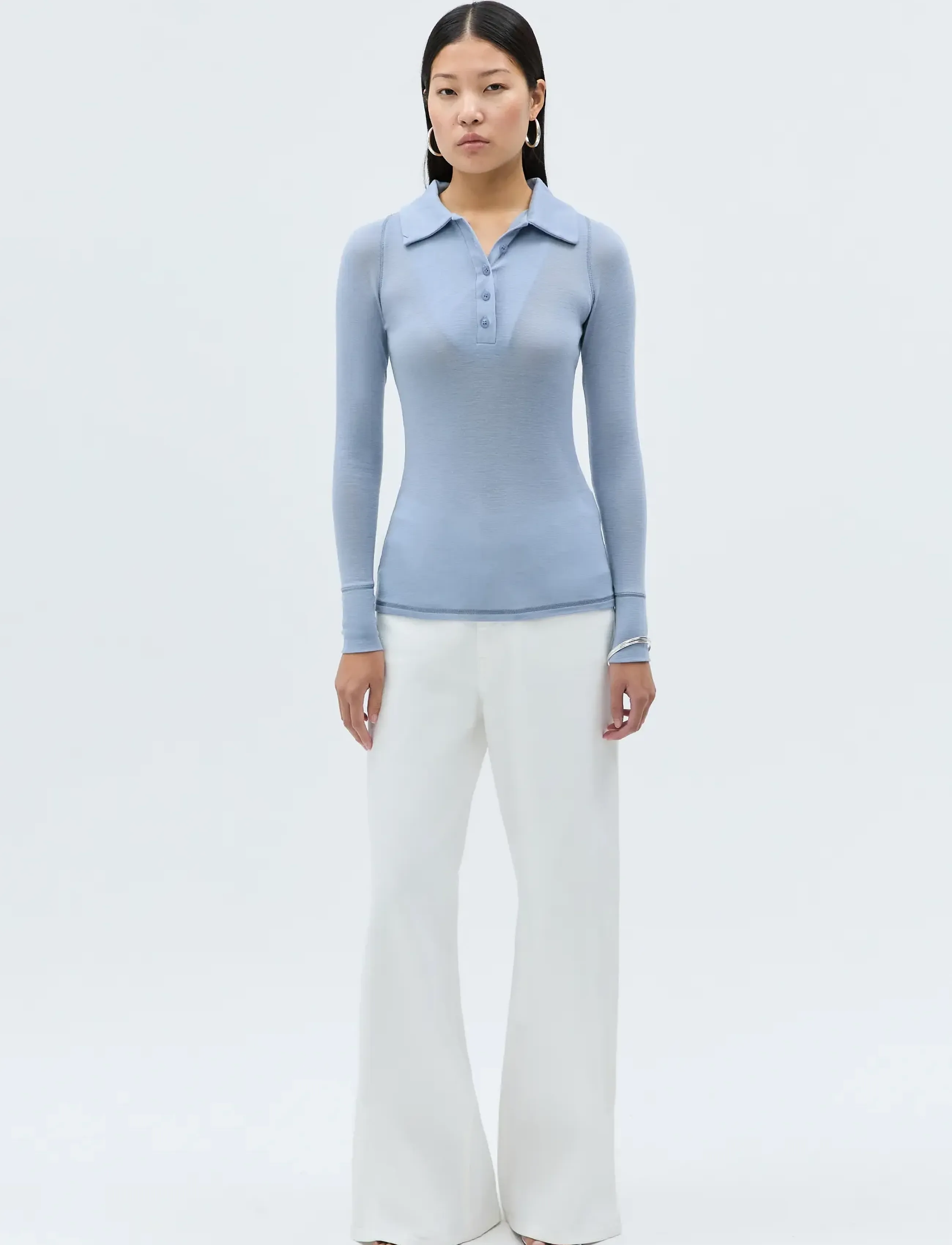 Ivy Oak - IOFrancesca Blouse - poloshirts - dove blue - 0