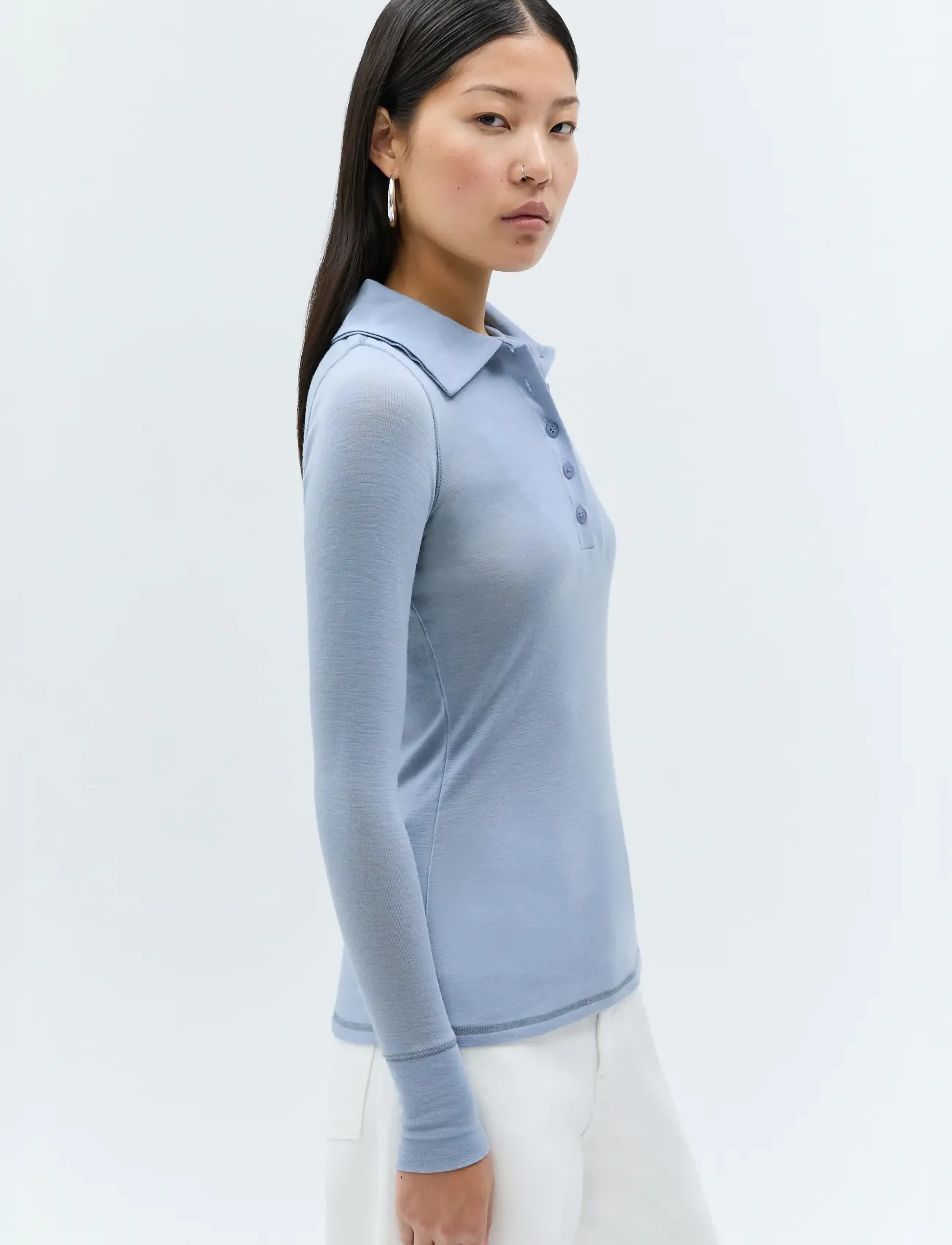 Ivy Oak - IOFrancesca Blouse - poloshirts - dove blue - 3