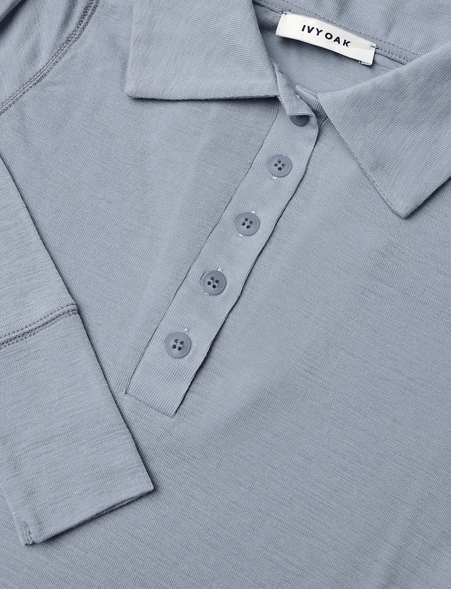 Ivy Oak - IOFrancesca Blouse - poloshirts - dove blue - 5