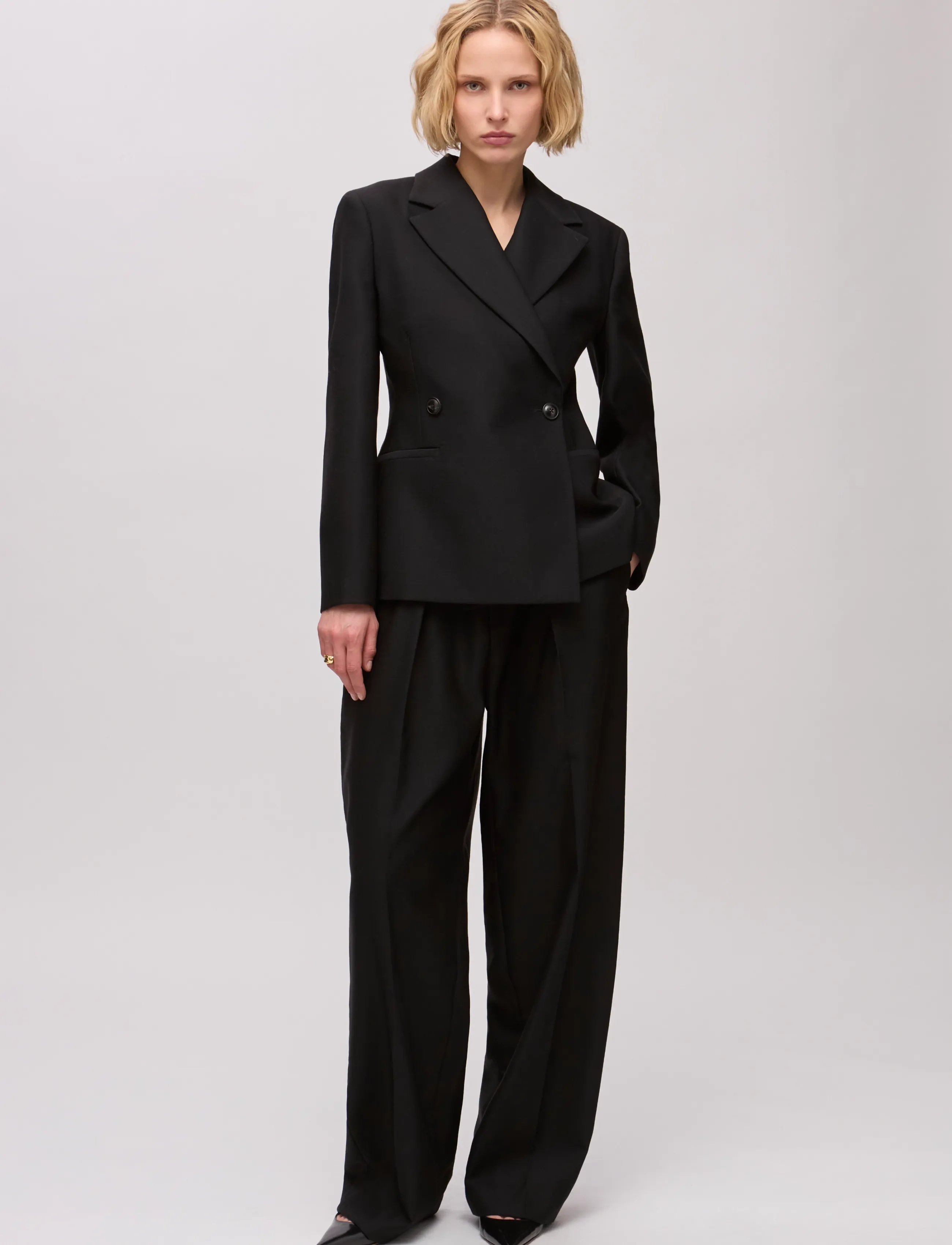 Ivy Oak - IOJolene Blazer - zweireihige blazer - black - 2