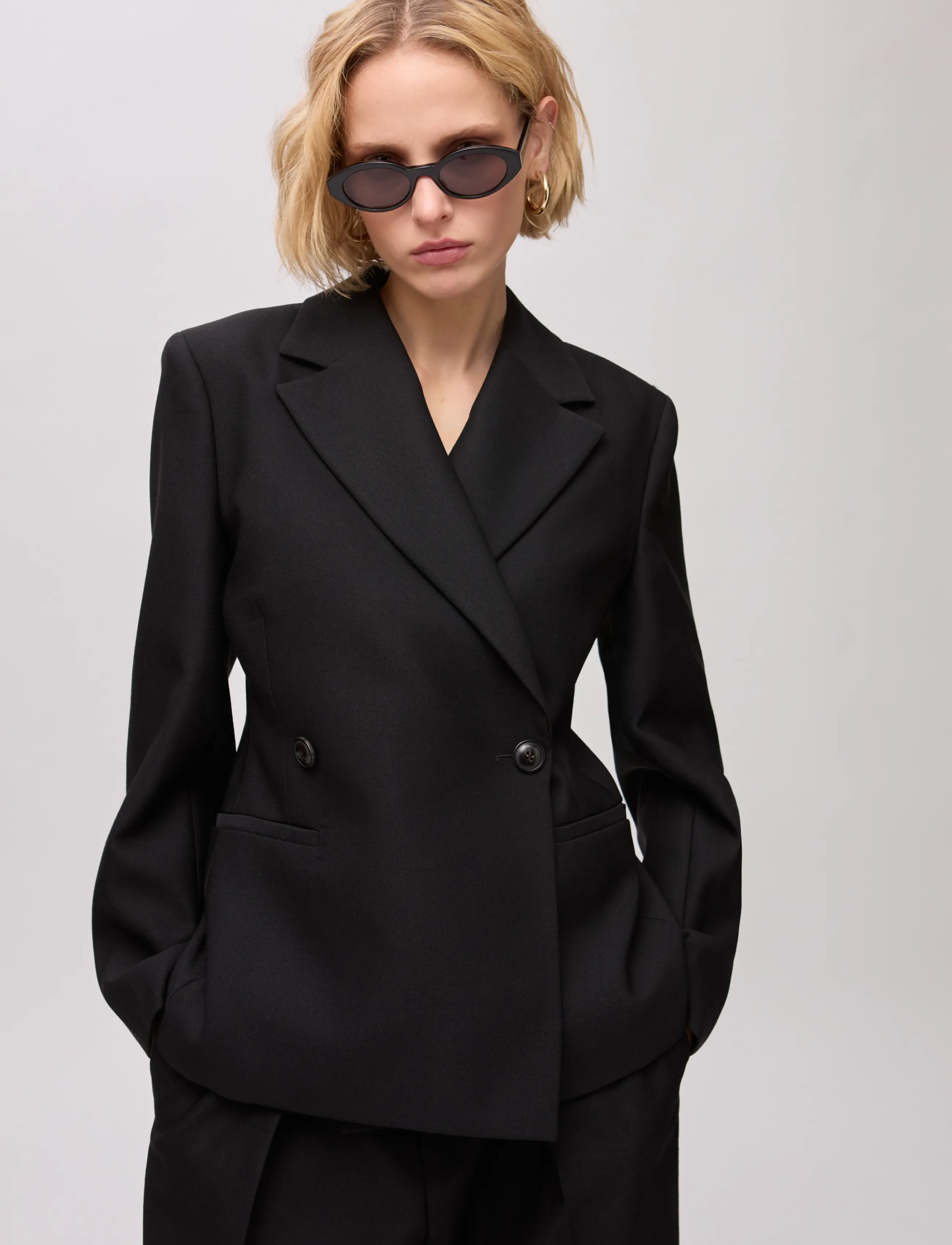 Ivy Oak - IOJolene Blazer - zweireihige blazer - black - 3