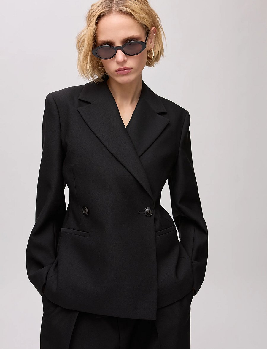 Ivy Oak - IOJolene Blazer - zweireihige blazer - black - 3