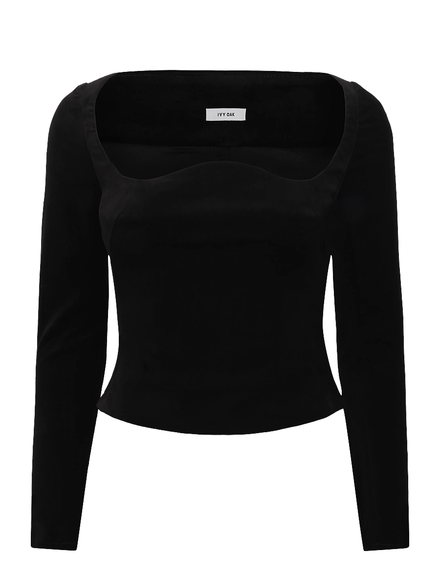 Ivy Oak - IOTalitha Top - langærmede bluser - black - 0