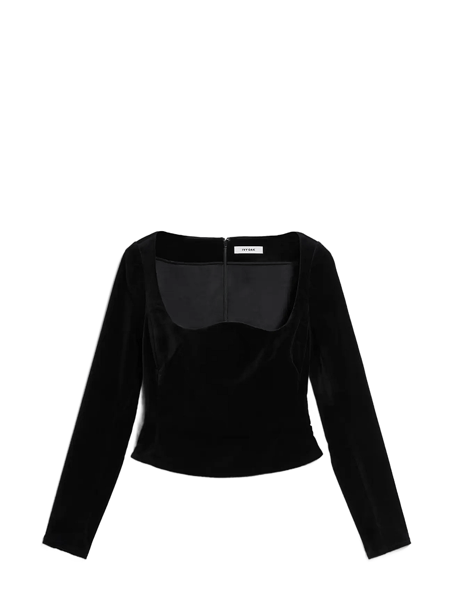 Ivy Oak - IOTalitha Top - pikkade varrukatega pluusid - black - 0