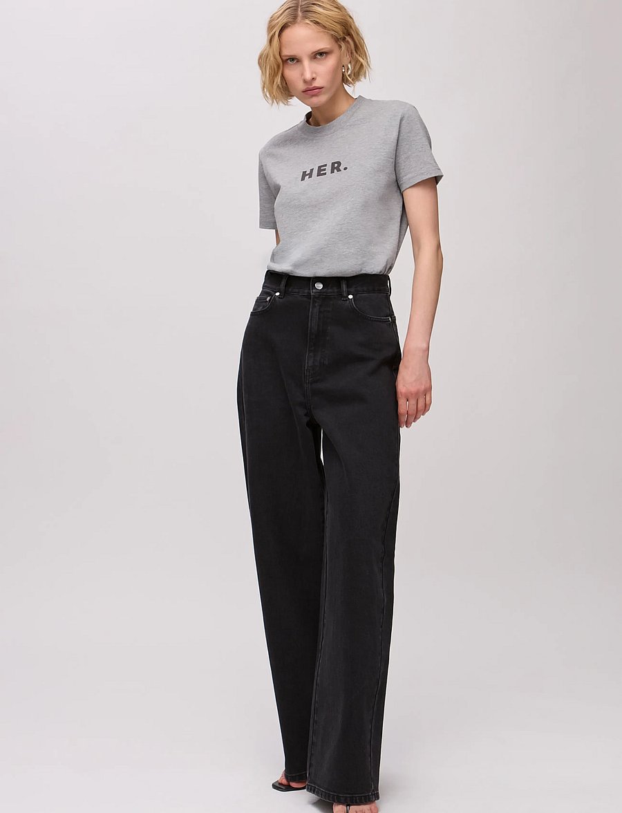 Ivy Oak - IOPanna Jeans - laia säärega teksad - black - 3