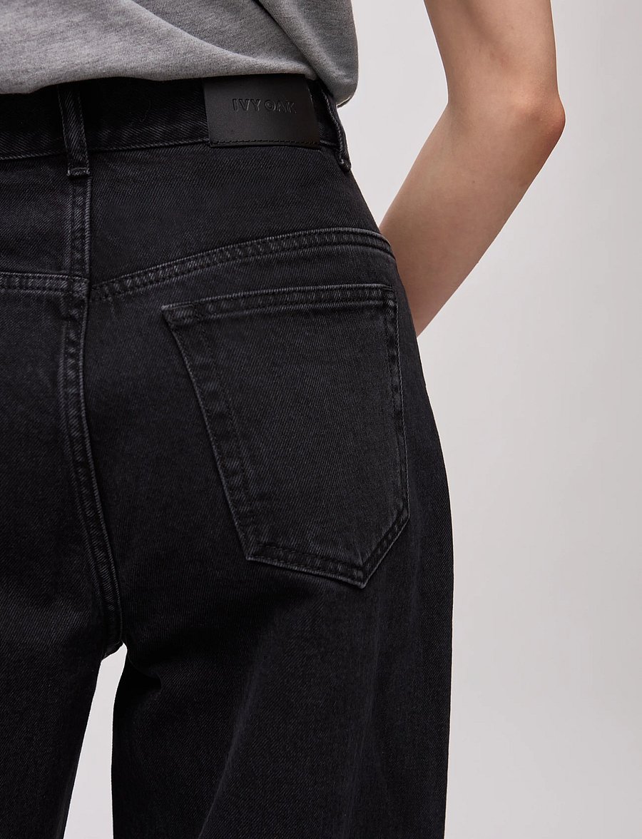 Ivy Oak - IOPanna Jeans - laia säärega teksad - black - 5