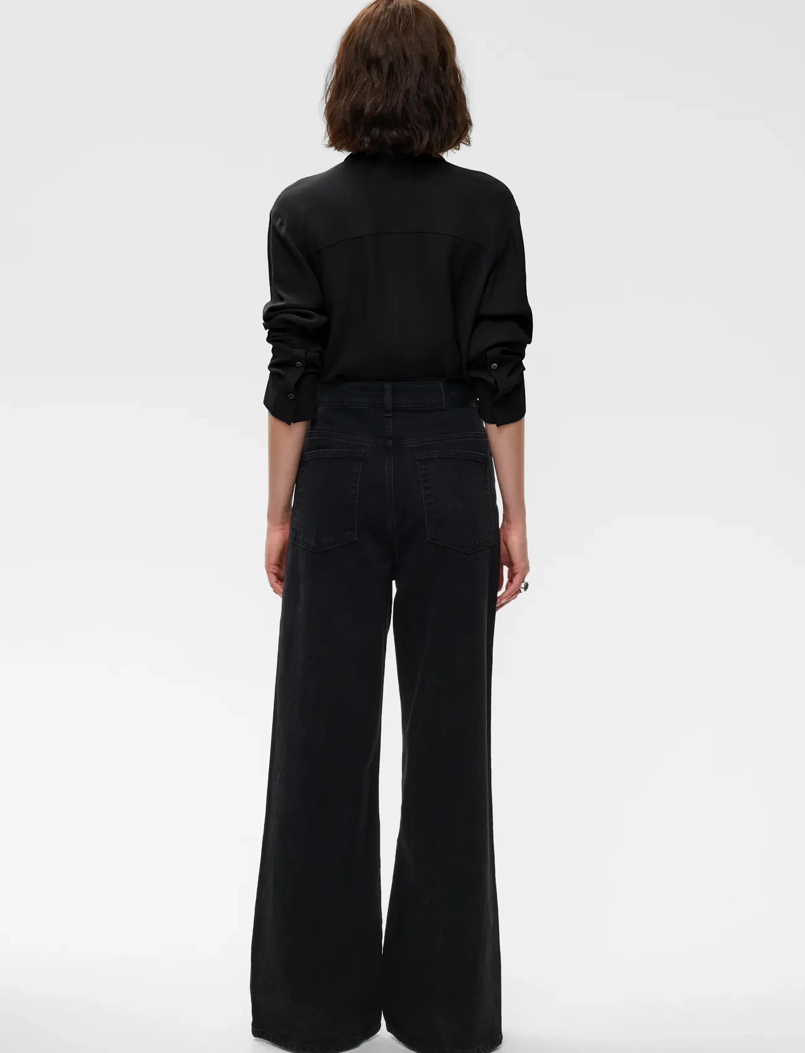 Ivy Oak - IOPura Jeans - hosen mit weitem bein - black - 4